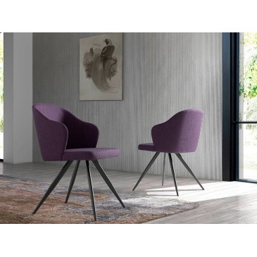 fauteuil cerda logic en acier et recouvert de tissu dans le salon