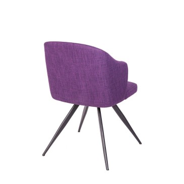 cerda logic fauteuil in paarse stof met rugdetail