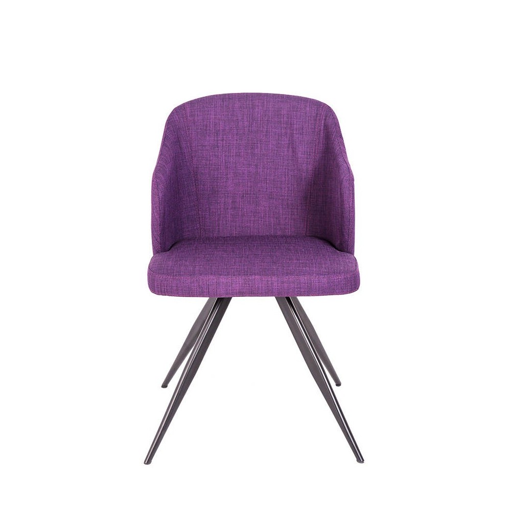 cerda logic fauteuil in zwart staal en bekleed met stof