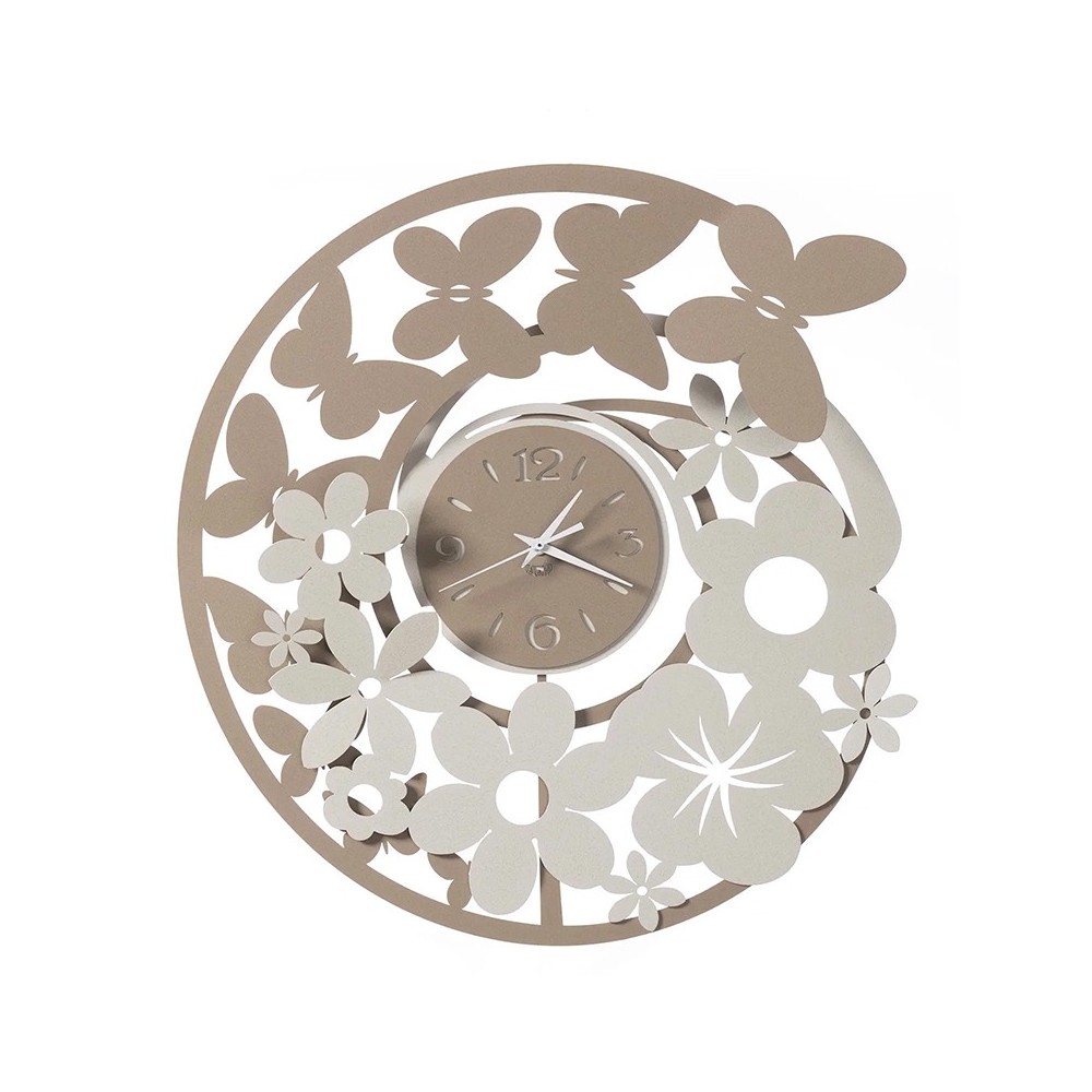 Horloge avec décoration papillon en différentes finitions