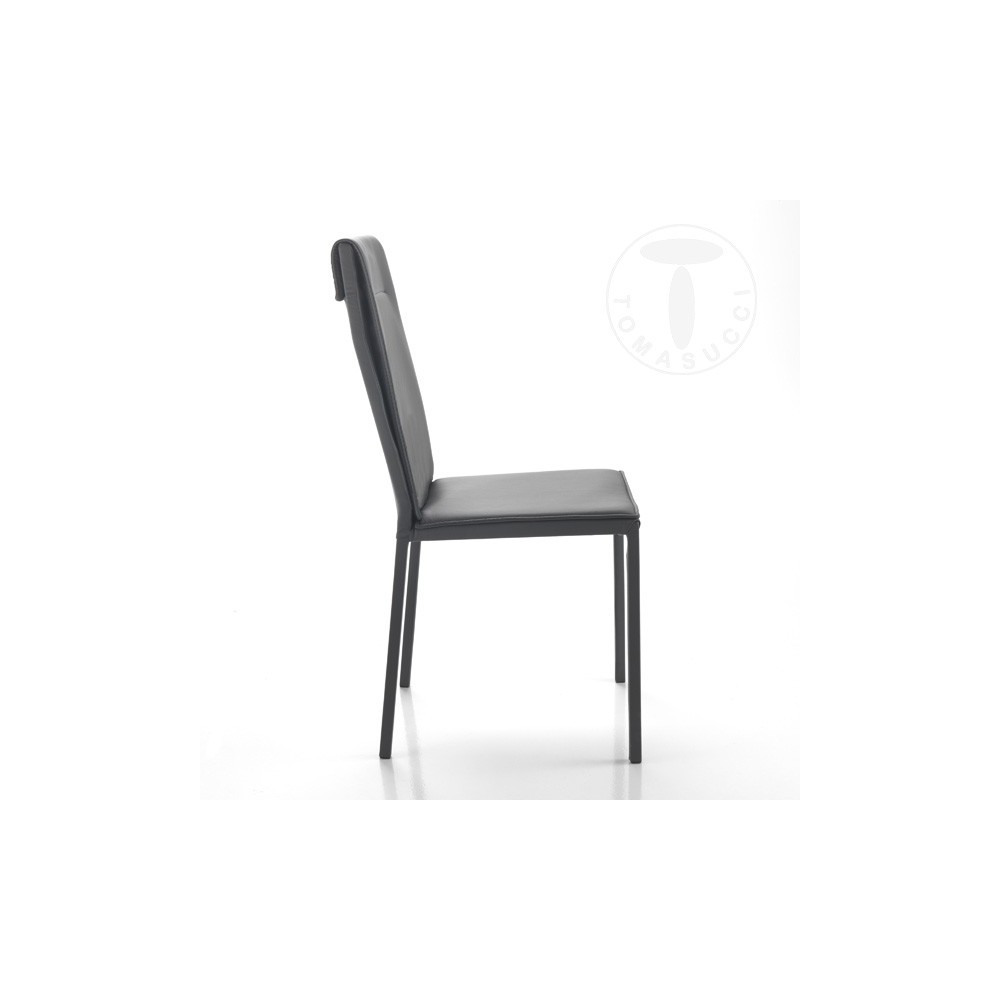 Tomasucci Camy chair with a particular design, covered in eco-leather