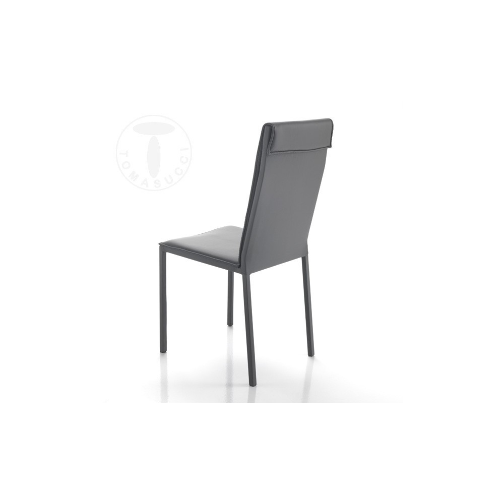 Tomasucci Camy chair with a particular design, covered in eco-leather