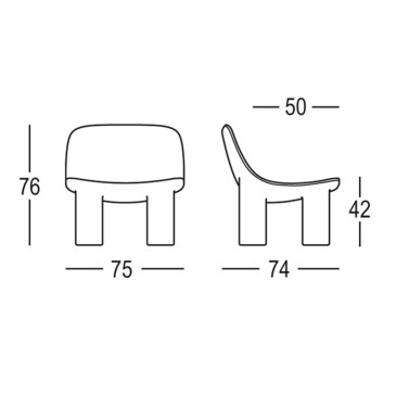 Atene Armchair vanjska fotelja tvrtke Plust design tehnički podaci