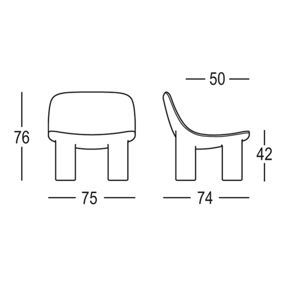 Atene Armchair vanjska fotelja tvrtke Plust design tehnički podaci