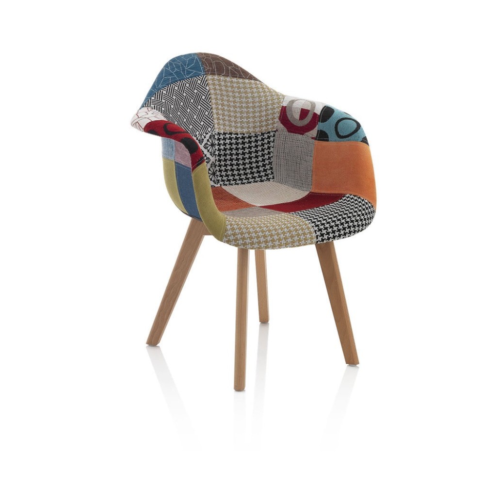 Patchwork living room armchair to give life and color to your spaces