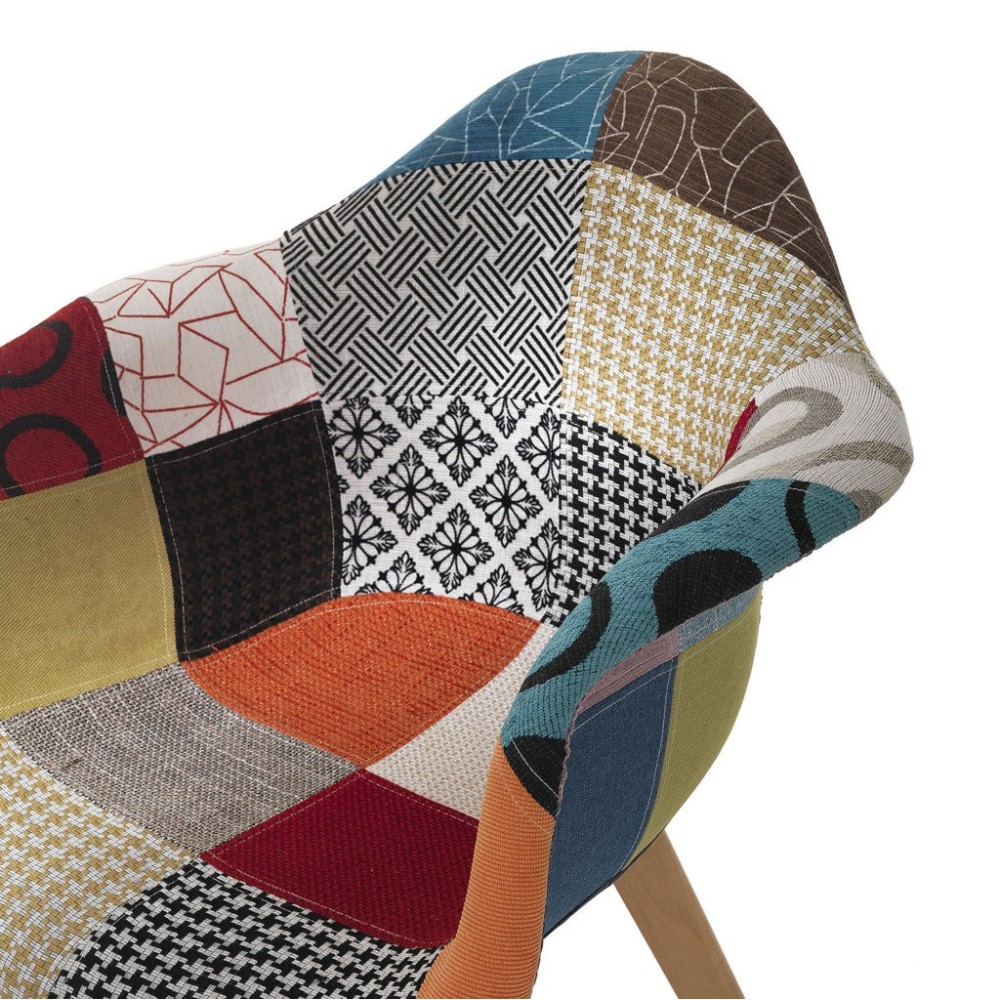 Fauteuil de salon patchwork pour donner vie et couleur à vos espaces