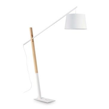 Eminentna podna lampa Ideal Lux od metala i drva dostupna u dvije izvedbe