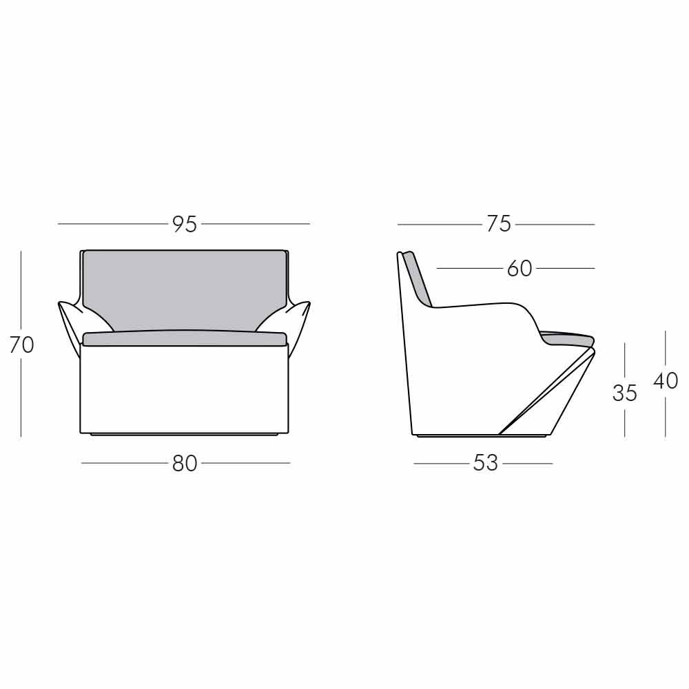 Slide kami san fotelja dimenzija