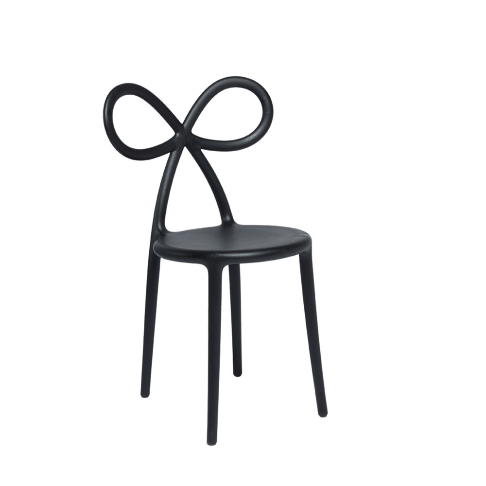 Qeeboo Ribbon Chair Schwarzer Stuhl