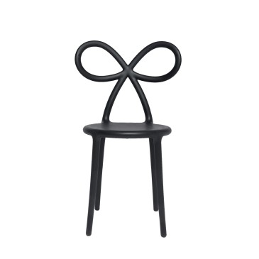 Qeeboo Ribbon Chair Stuhl mit schwarzer Vorderseite