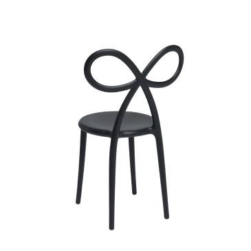 Qeeboo Ribbon Chair Schwarzer Retro-Stuhl