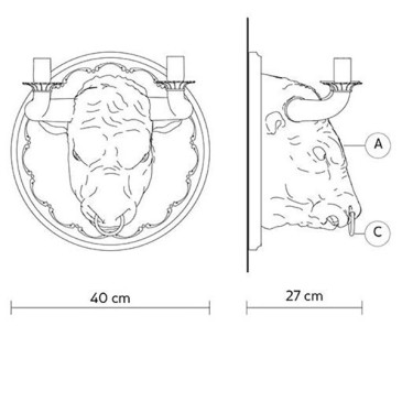 karman corrado zidna lampa dimenzije