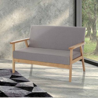 kruzo nordic minimalist sofa chair double grey