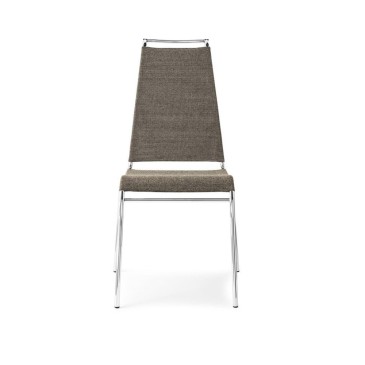 Chaise haute Connubia CB1069 Air réalisée avec structure en métal et assise en tissu respirant et lavable