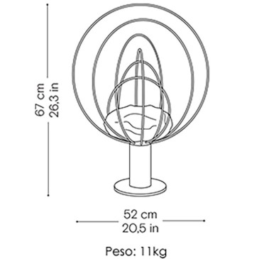 Stolna lampa Esperia Barnaba proizvedena u Italiji