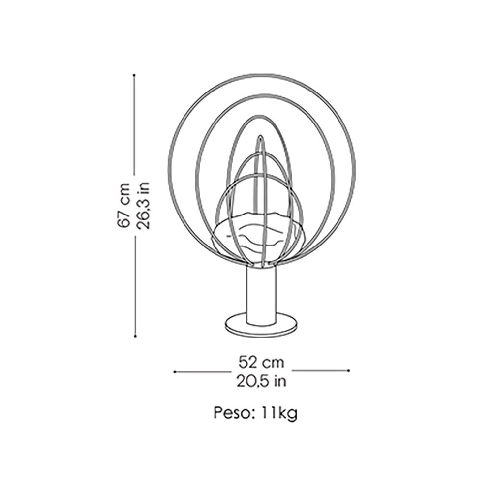 Stolna lampa Esperia Barnaba proizvedena u Italiji