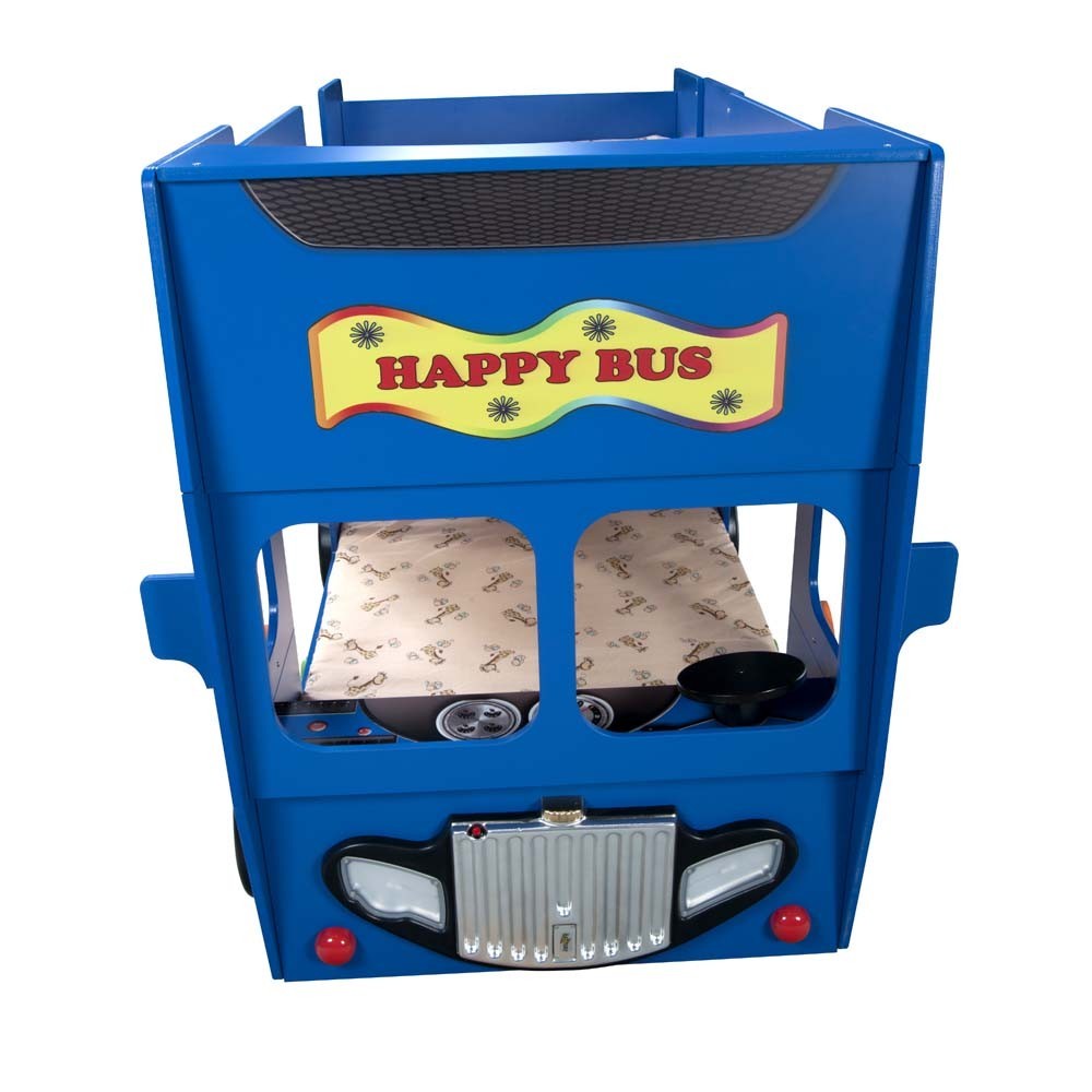 plastiko happy bus bed blue front