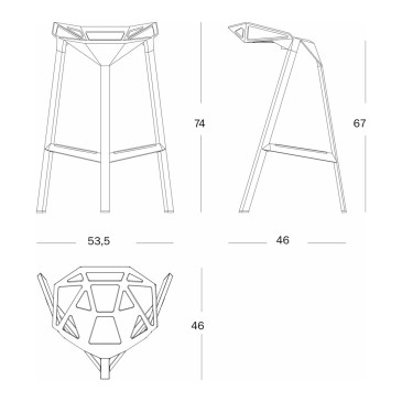 Stool_one by Magis, dizajnerski tabure koji se može složiti | kasa-store