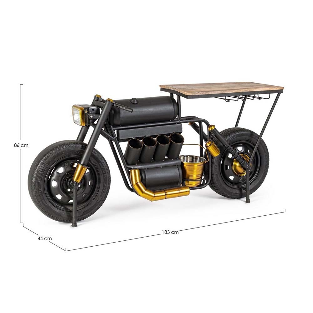 Meuble bar en forme de café racer pour une déco vintage | kasa-store