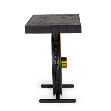 Table basse Road faite avec jante de moto | kasa-store