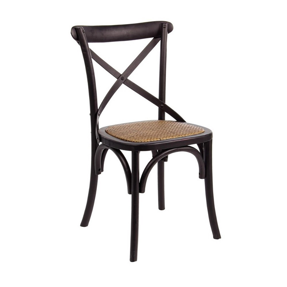 wooden chair with padded seat