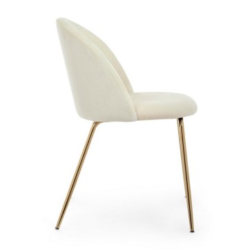 Bizzotto Tanya Padded chair with steel frame | kasa-store