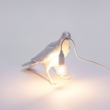 Seletti Bird Lamp Waiting Tischlampe aus Kunstharz | Kasa-Laden