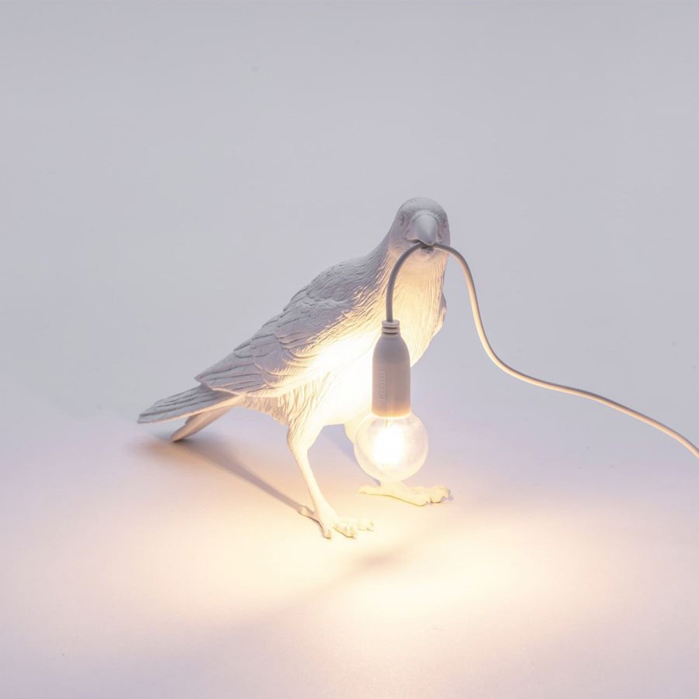 Seletti Bird Lamp Waiting White