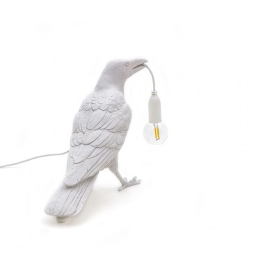 Seletti Bird Lamp Waiting Tischlampe aus Kunstharz | Kasa-Laden