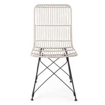 Bizzotto Lucila Vintage chair with kubu shell | kasa-store