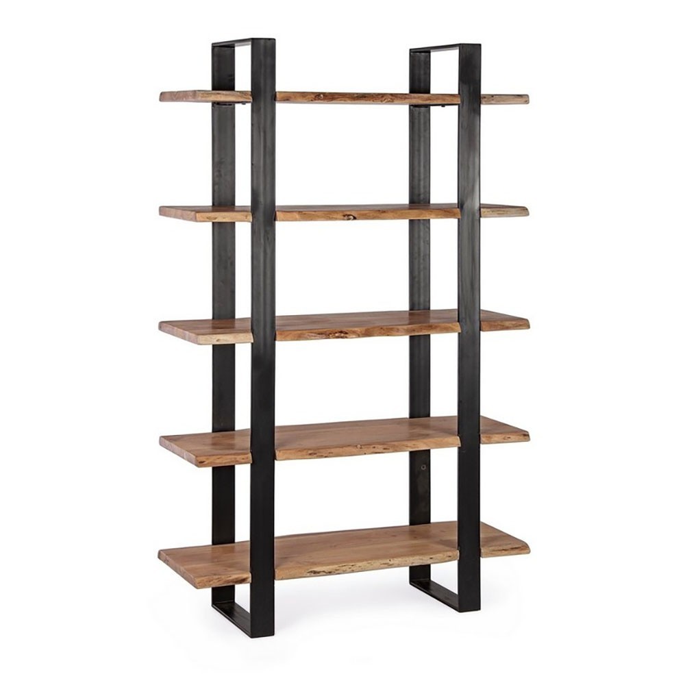 lus Springplank ruimte Artur de industriële boekenkast van Bizzotto in massief hout | kasa-store