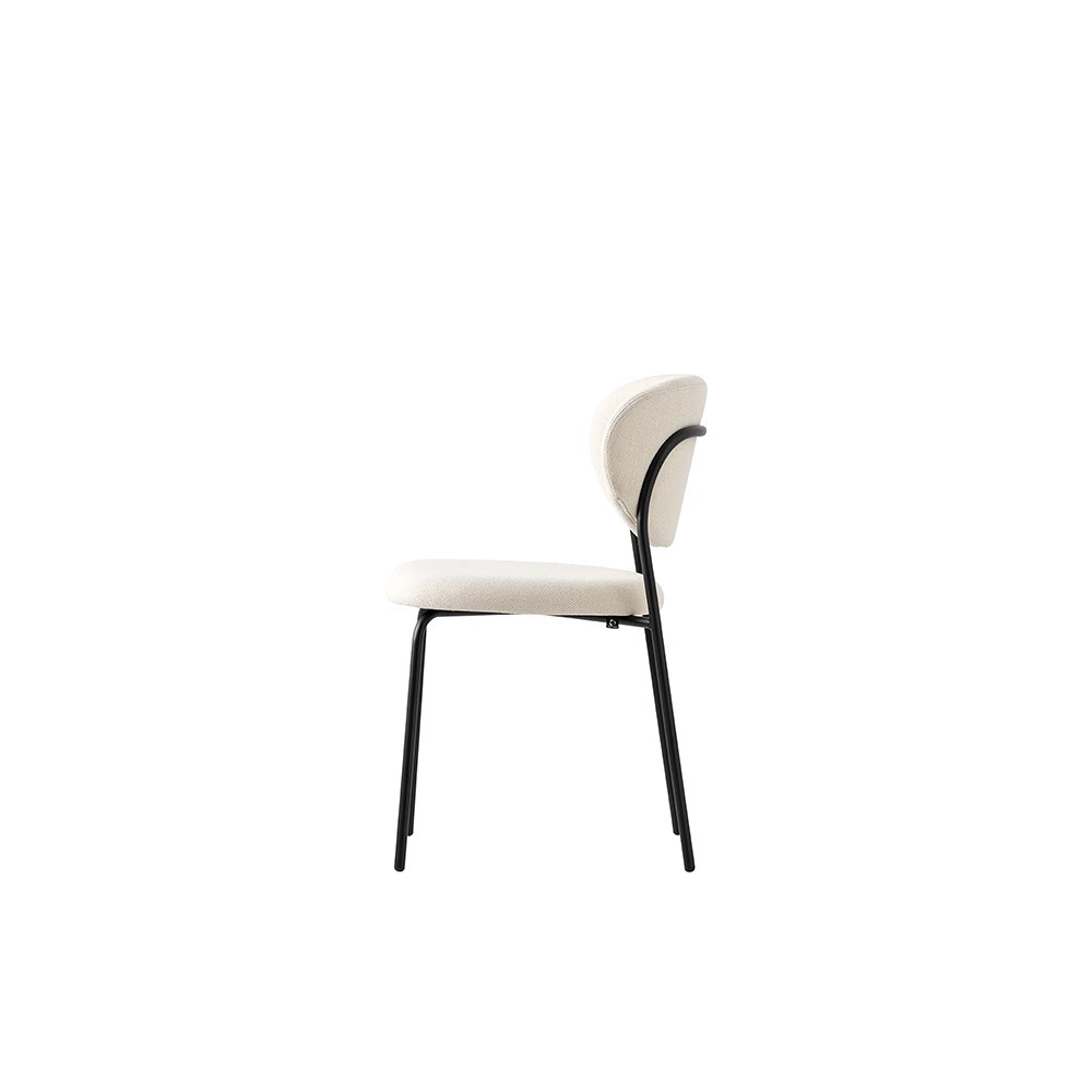 connubia cozy padded chair matt white