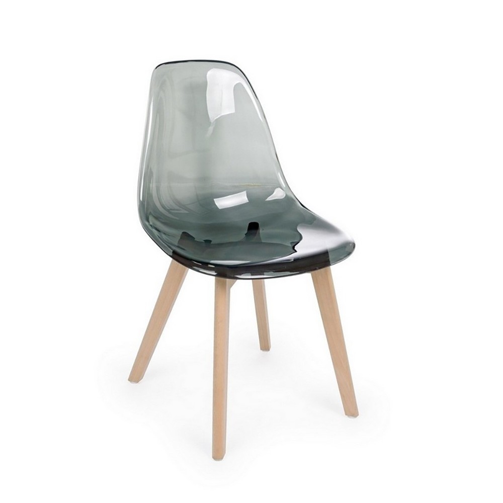 Bizzotto Fum Chaise fumée avec coque en polycarbonate | kasa-store