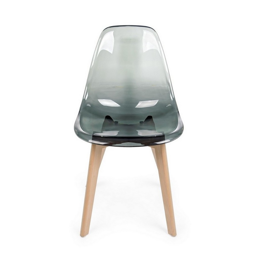 Bizzotto Fum Chair smoked with polycarbonate shell | kasa-store