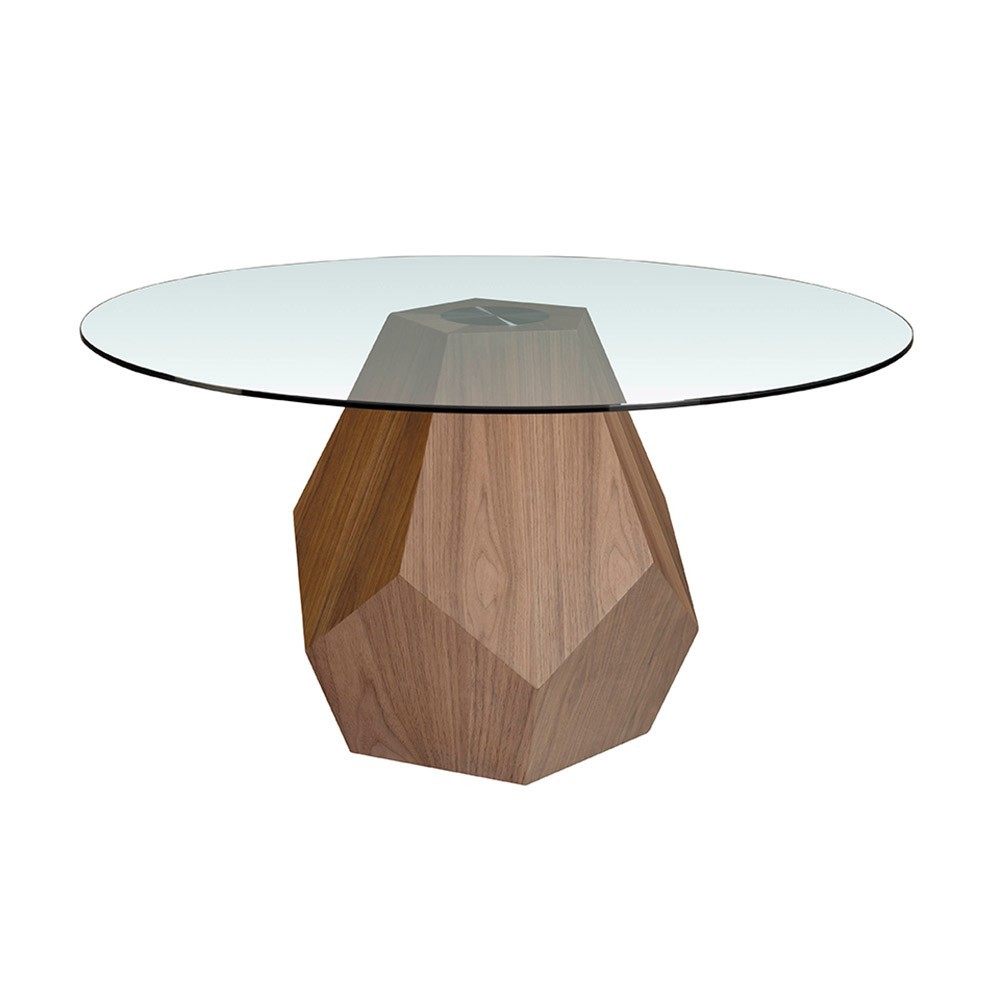 overhead Rationalisatie Likeur Ronde tafel met glazen blad van Angel Cerdà | kasa-store