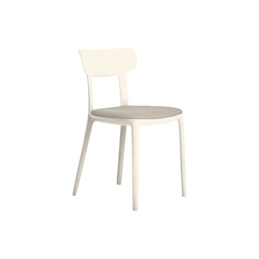 Altacorte Gaia chair with technopolymer structure with non-removable cushion