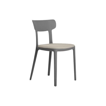 Altacorte Gaia chair with technopolymer structure with non-removable cushion