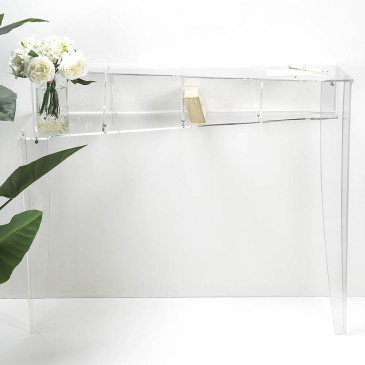 iPLEX Design - Milvio Tavolino Trasparente in plexiglass 81x40x36
