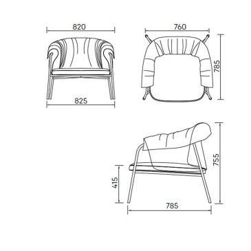 Scala high design fotelja Alma Design | kasa-store