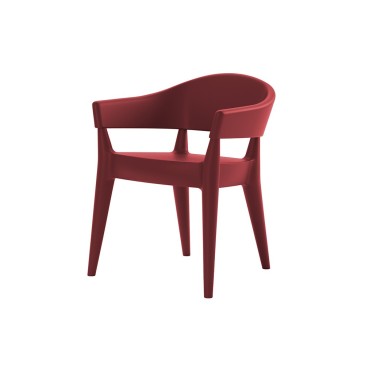 alma design jo fauteuil rouge cerise