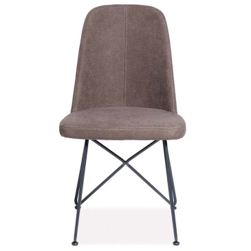 Nora chair with metal or ash frame covered in fabric