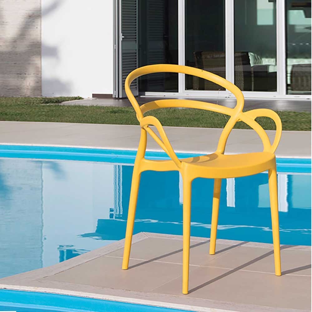 Dina Chaise empilable d'extérieur en polypropylène | kasa-store