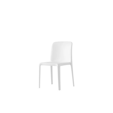 connubia bayo white chair