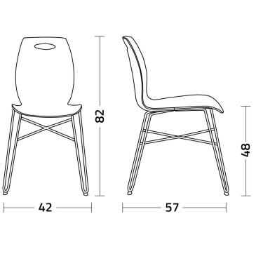 Chaise Colico Bip Iron avec...