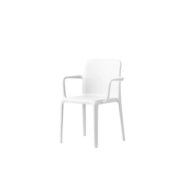 connubia bayo white armrests