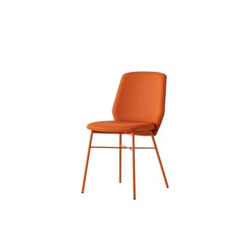 Silla Connubia Sibilla con estructura metálica y asiento acolchado, disponible en varios colores