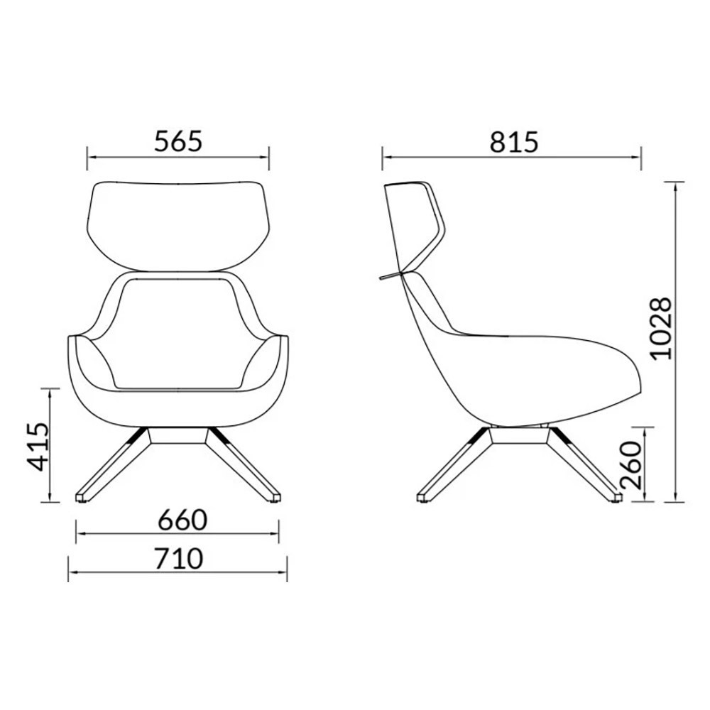 Alma Design X 2Velika podstavljena fotelja s naslonom za glavu | kasa-store