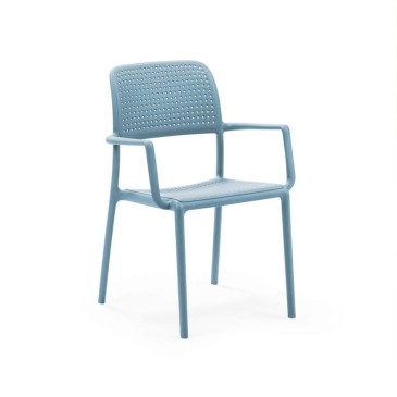 The Boreale Chair with or without armrests made of polypropylene in various finishes