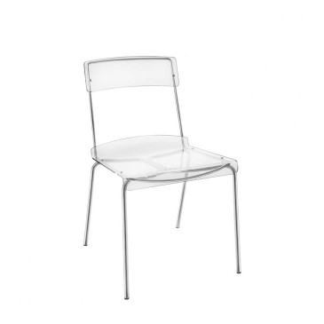 Iplex Design Numana chair 100% plexiglass structure available transparent and smoked