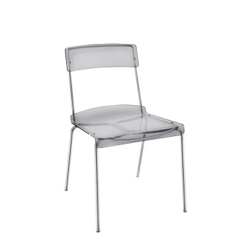 Iplex Design Numana chair 100% plexiglass structure available transparent and smoked